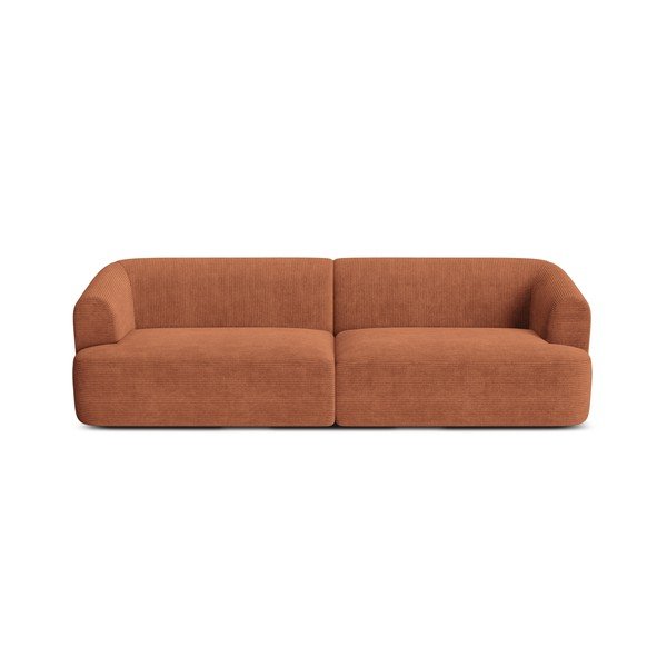 Terakotos spalvos sofa iš kordinio velveto 255 cm Campi – Cosmopolitan Design-image-3