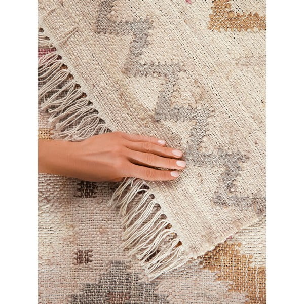 Rankų darbo kreminės spalvos iš džiuto kilimas 120x170 cm Roya Imani – Elle Decoration-image-4