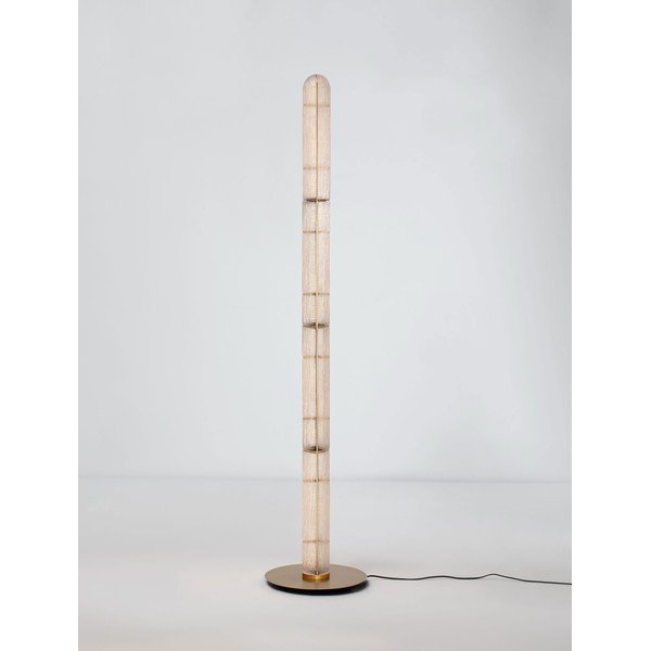 Žalvario spalvos iš metalo pastatomas šviestuvas LED (aukštis 165,5 cm) su stiklo gaubtu Gloree – Nova Luce-image-4