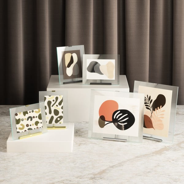 Juodos spalvos iš stiklo pastatomas rėmas 19x23 cm Flute – Umbra-image-4