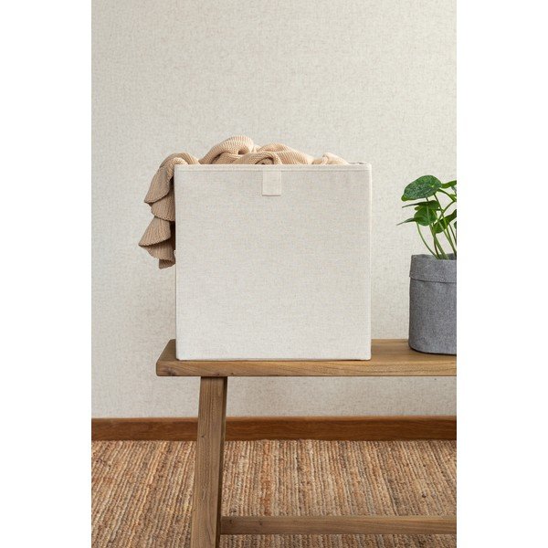 Smėlio spalvos iš tekstilės daiktadėžė 32x31,5x31,5 cm Soft Storage Cube – Bigso-image-2