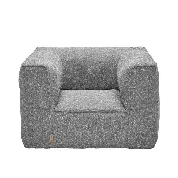 Pilkos spalvos paminkštinto audinio sodo krėslas Grow – Blomus