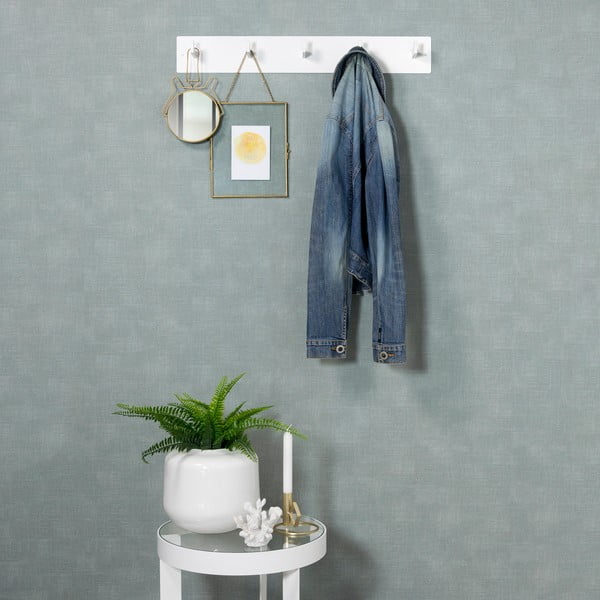 Baltos spalvos iš metalo sieninė lentyna 70 cm Leatherman – Spinder Design-image-1