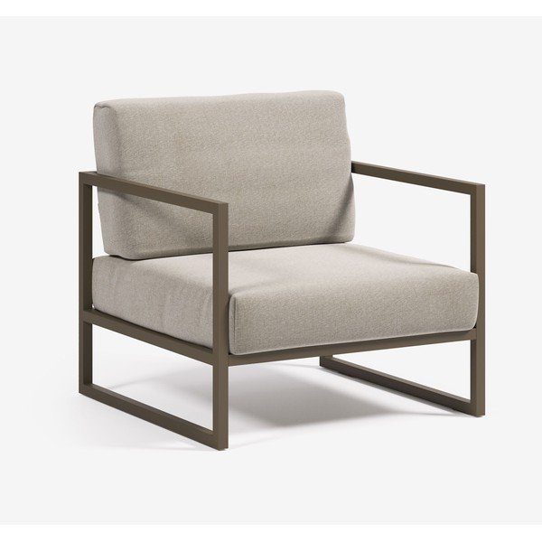 Pilkos spalvos metalinis sodo krėslas Comova – Kave Home-image-4