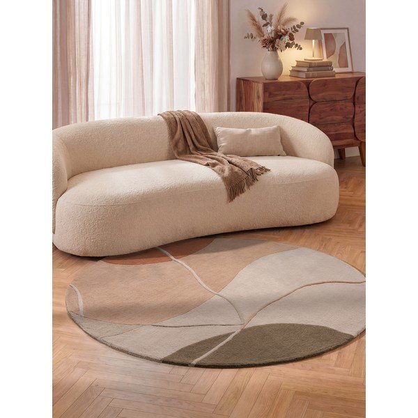 Pilkai rožinės spalvos iš vilnos apvalios formos kilimas ø 200 cm Arteo – Villeroy&Boch-image-4
