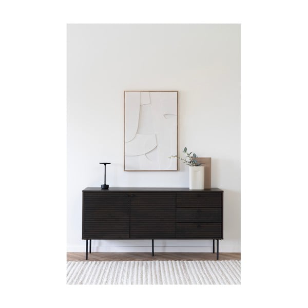 Juodos spalvos stalinis šviestuvas LED (aukštis 28,5 cm) Lyneham – House Nordic-image-2
