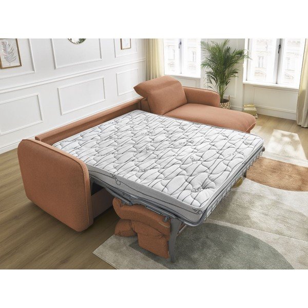 Oranžinės spalvos kampinė sofa Achille – Bobochic Paris-image-1