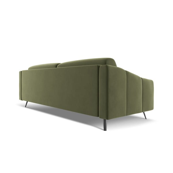 Žalios spalvos iš velveto sofa 238 cm Nalu – Makamii-image-4
