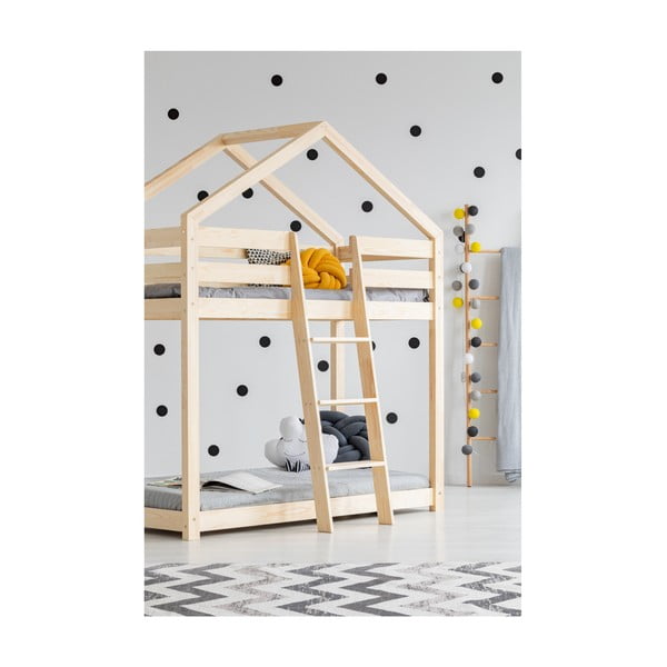 Namų dviaukštė lova iš pušies medienos Adeko Mila DMP, 80 x 190 cm-image-2