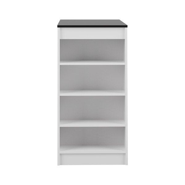 Baltas baro stalas su juodu stalviršiu 115x50 cm Aravis - TemaHome -image-3