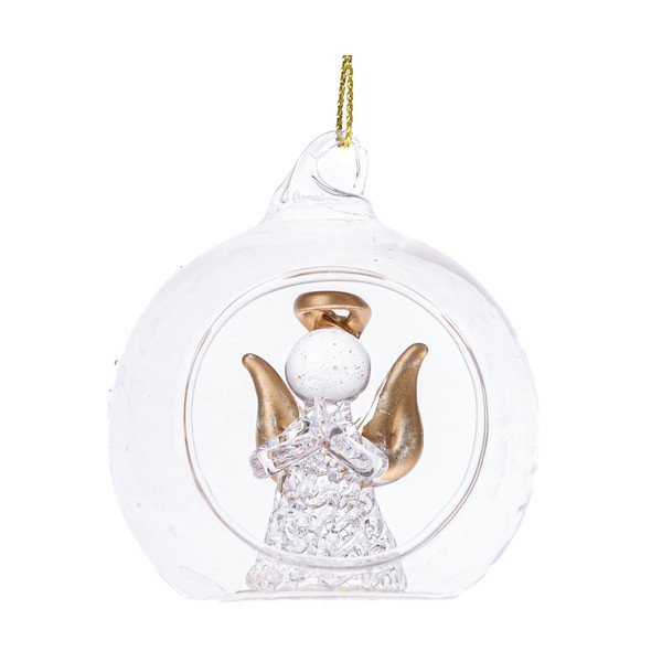 Iš stiklo Kalėdų eglutės žaisliukai ø 6 cm Angel – Dakls