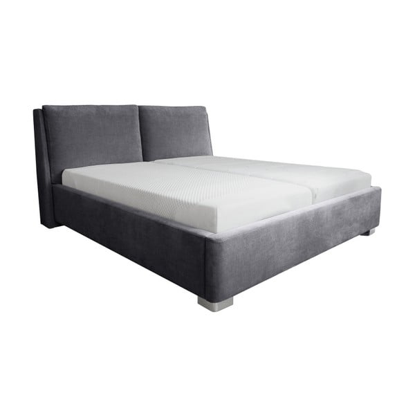 Pilka dvigulė lova Mazzini Beds Vicky, 160 x 200 cm-image-3
