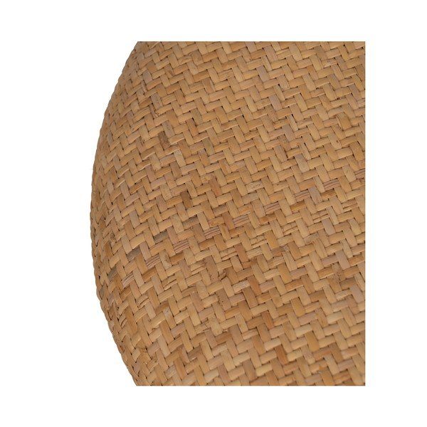Natūralios spalvos struktūrinio pynimo pufas Rattan – Ixia-image-4