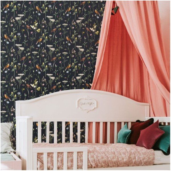 Tapetai 100x280 cm Meadow with Birds - Dekornik-image-1