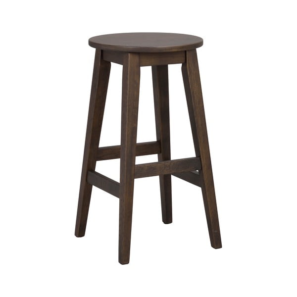 Tamsiai rudos spalvos iš ąžuolo masyvo baro kėdžių komplektas 2 vnt. (sėdynės aukštis 65 cm) Austin – Rowico-image-2