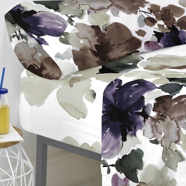 Medvilninė paklodė Happy Friday Basic Sunset Garden, 140 x 200 cm-image-3