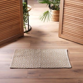 Skalbiamas kilimas smėlio spalvos 50x80 cm Lazaro – douceur d'intérieur
