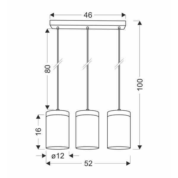 Kabantis šviestuvas juodos spalvos/natūralios spalvos ø 12 cm su stiklo gaubtu Wels – Candellux Lighting-image-1