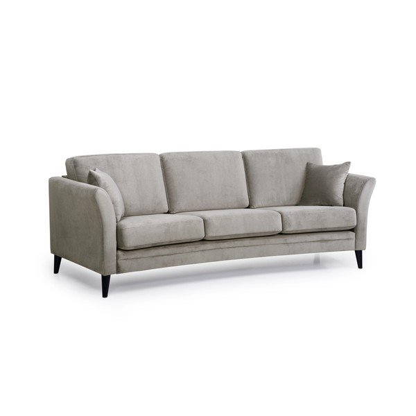Smėlio spalvos aksominė sofa Scandic Eden, 237 cm-image-2