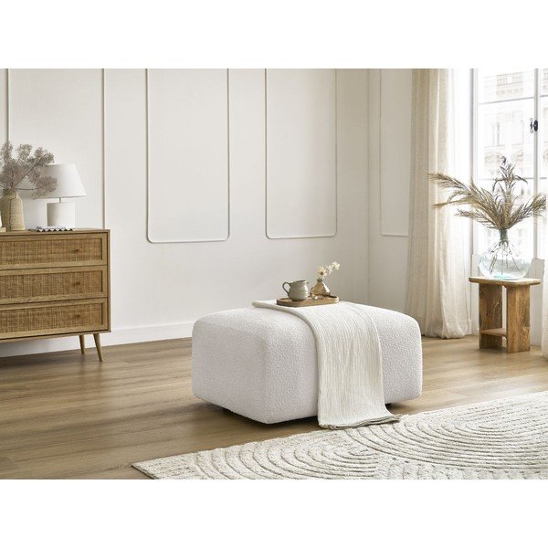 Iš boucle taburetė baltos spalvos Tina – Bobochic Paris-image-1