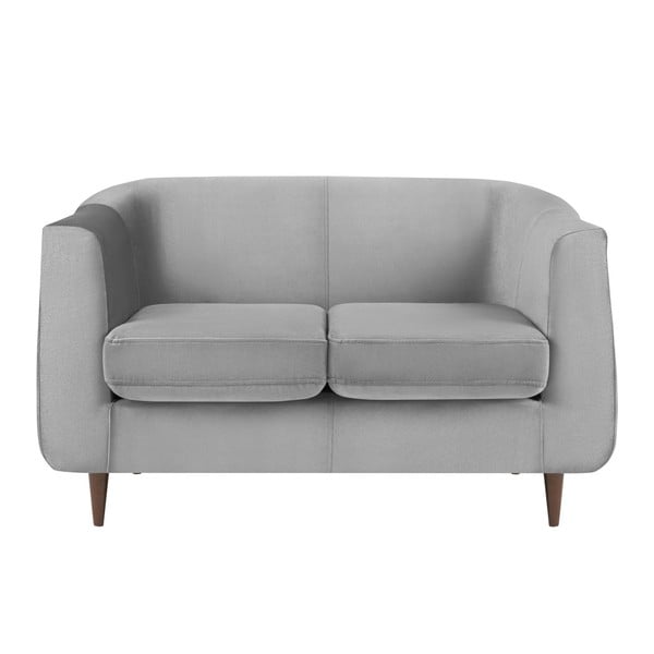 Pilka aksominė sofa "Kooko Home Glam", 125 cm