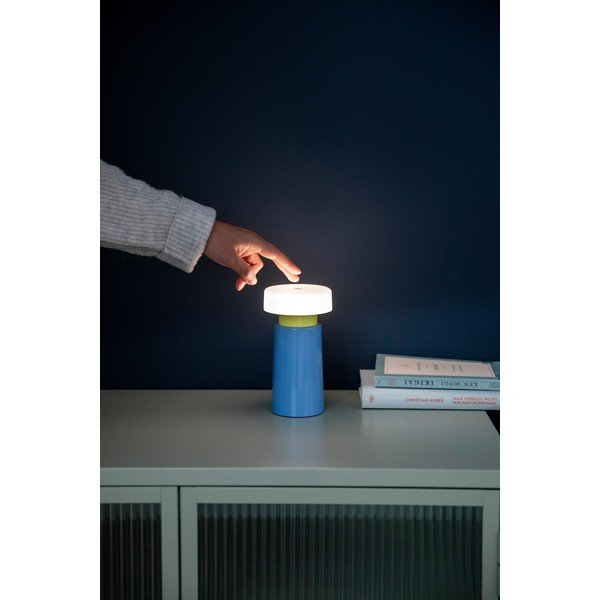 Stalinis šviestuvas mėlynos spalvos LED su pritemdymo funkcija (aukštis 17,5 cm) Victoria – Remember-image-2