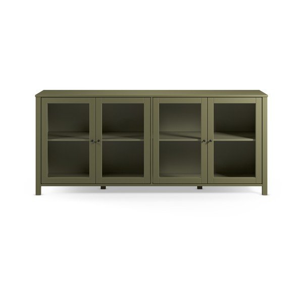 Žalios spalvos iš pušies masyvo vitrina 186x80x40 cm Alessandra – Marckeric-image-2