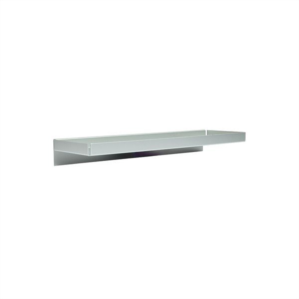 Sidabrinės spalvos iš metalo sieninė lentyna 50 cm Bakku – OYOY Living Design