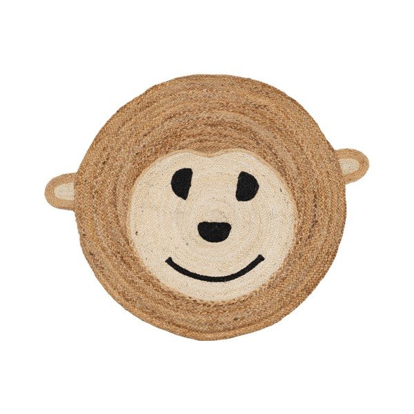 Iš džiuto vaikiškas kilimas natūralios spalvos ø 100 cm Chiquillo – Ixia