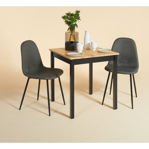 2 tamsiai pilkų valgomojo kėdžių rinkinys Bonami Essentials Lissy-image-1