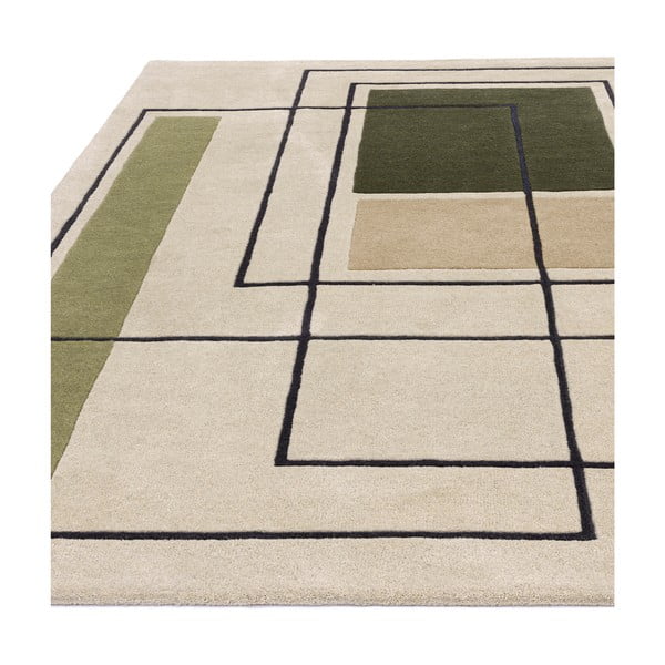 Kilimas iš vilnos khaki spalvos/smėlio spalvos 120x170 cm Reef – Asiatic Carpets-image-3