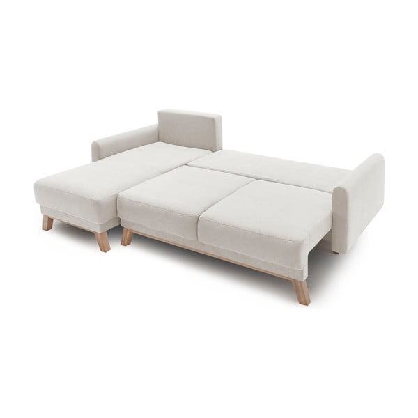 Smėlio spalvos sofa-lova Bobochic Paris Balio Enjoy, kairysis kampas-image-4