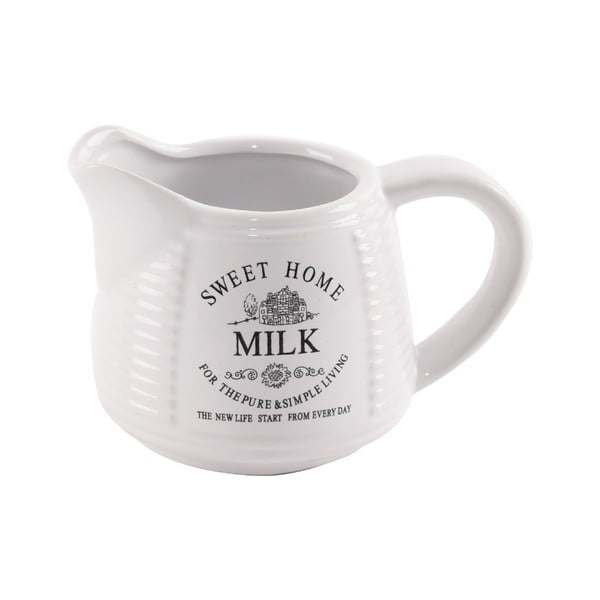 Baltas keraminis pieno ąsotis Orion Sweet Home, 250 ml