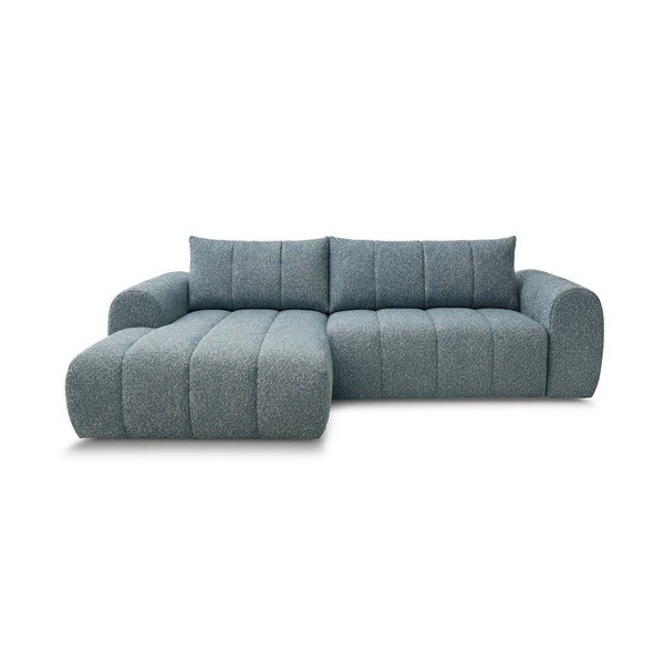 Mėlynos spalvos kampinė sofa (su kairiuoju kampu/su gultu) Nesty – Bobochic Paris