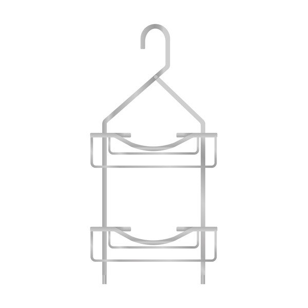 Pakabinama blizgios sidabrinės spalvos iš aliuminio vonios lentyna Filaire Aluminium – douceur d'intérieur