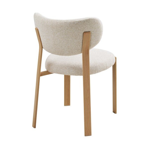 Baltos spalvos iš audinio valgomojo kėdė Savina – House Nordic-image-4