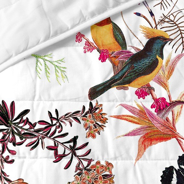 Dygsniuota lovatiesė iš medvilnės 240x260 cm Birds of paradice – Happy Friday-image-2