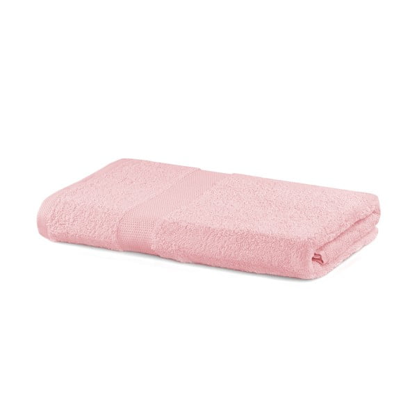 Rožinis rankšluostis DecoKing Marina, 70 x 140 cm