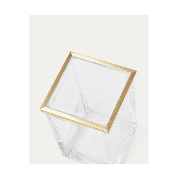 Auksinės spalvos iš stiklo dantų šepetėlio indas Soanet – Kave Home-image-2