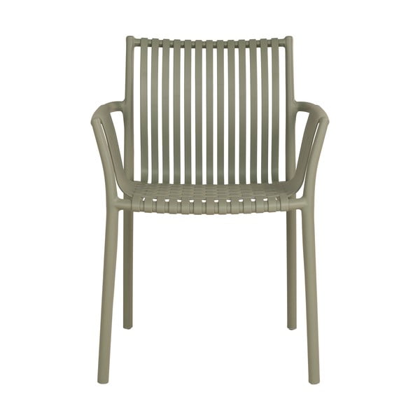 Plastikinės sodo kėdės žalios spalvos 2 vnt. Tulsa – House Nordic-image-2