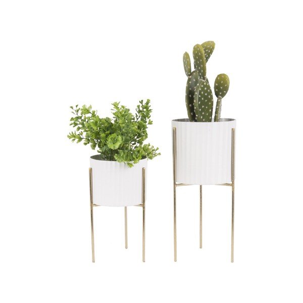2 baltų geležinių puodų stovų rinkinys PT LIVING
