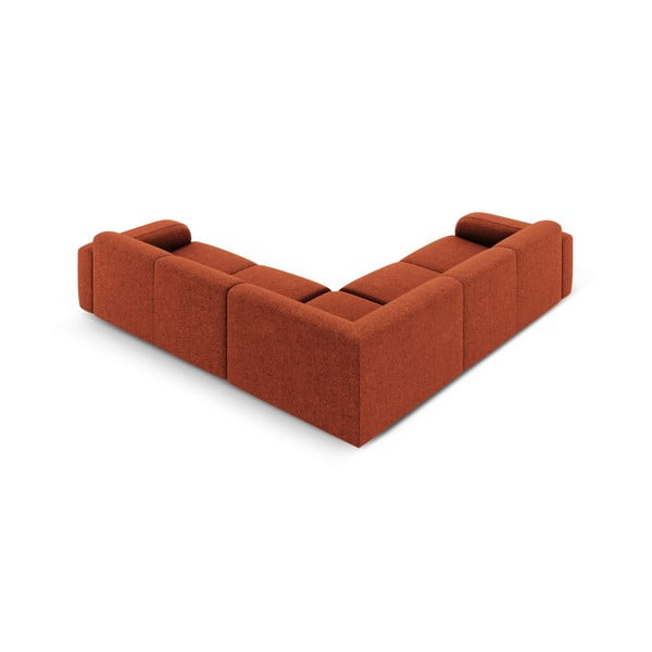 Kampinė sofa raudonos plytų spalvos (kintama/„L“ formos) Molino – Micadoni Home-image-2