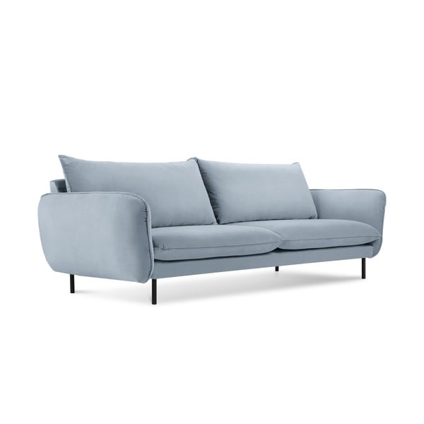 Šviesiai mėlyna aksominė sofa 230 cm Vienna - Cosmopolitan Design