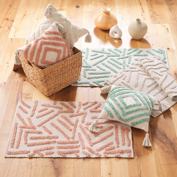 Skalbiamas kilimas kreminės spalvos 60x90 cm Athena – douceur d'intérieur-image-2