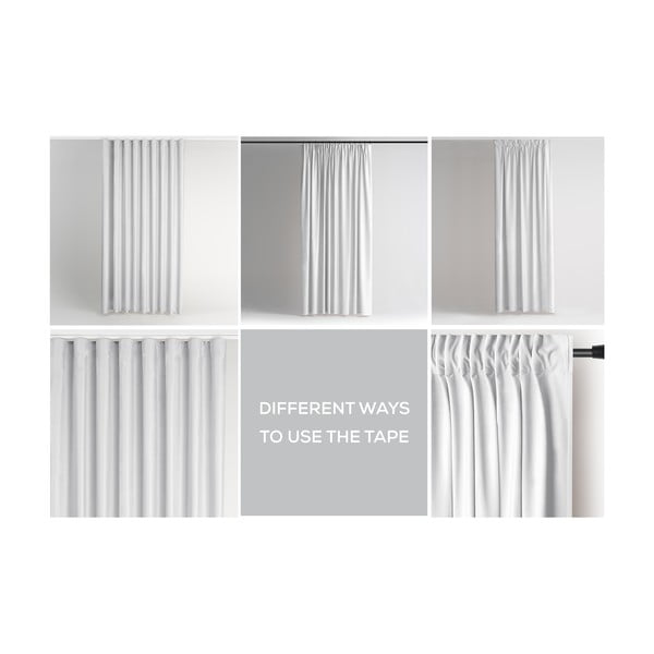 Baltos spalvos iš velveto pritemdymas (dalinis užtemimas) užuolaida 140x270 cm Pleat – Restilo-image-4