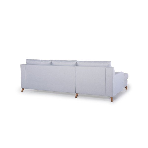 Šviesiai pilka sofa su kairiuoju šoniniu šezlongu "Scandic Lewis-image-1