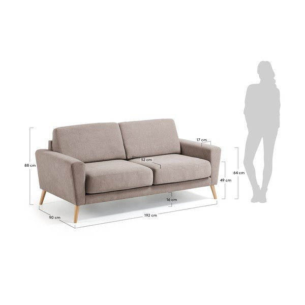 Šviesiai ruda sofa Kave Home Guy-image-3