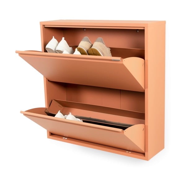 Rausvos spalvos iš metalo atlenkiama spintelė batams 75x77,5x22,5 cm Billy – Spinder Design-image-2