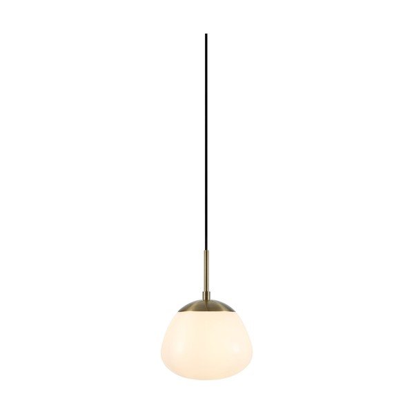 Baltos spalvos/žalvario spalvos iš stiklo kabantis šviestuvas ø 18 cm Rise – Markslöjd