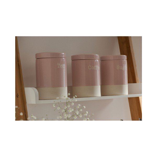 Rožinės spalvos akmens masės kavos indelis Premier Housewares, 616 ml-image-2